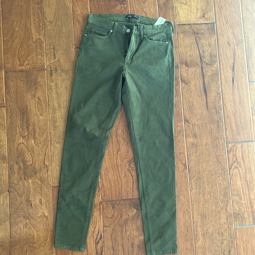 Brand New Banana Republic Hunter Green 28 Long skinny pants